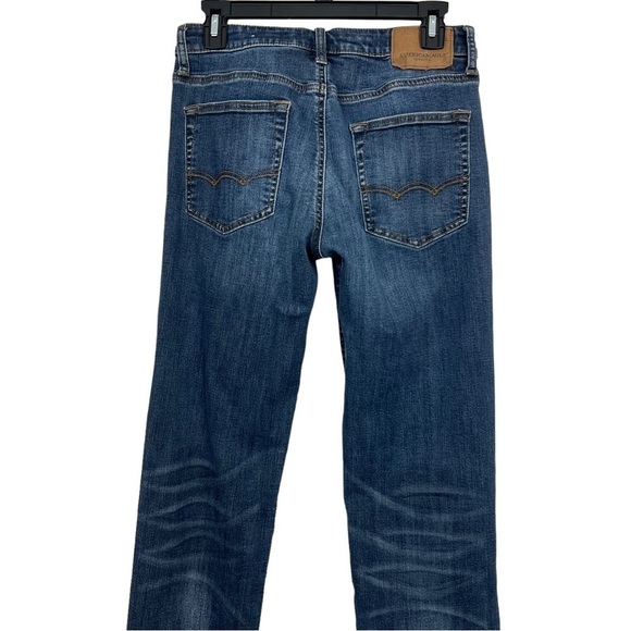 American Eagle Outfitters Men’s Blue Jeans Sz W30/L36 Actual Ins L32” Distressed - Picture 4 of 10